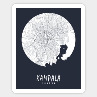 Kampala, Uganda City Map - Full Moon Sticker